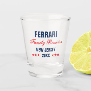 Family Reunion Personalized Typography Keepsake Shot Glass
