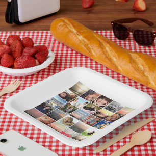 Family Reunion Photo Collage Keepsake  Paper Plates