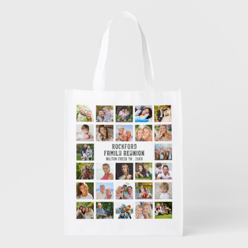 Family Reunion Photo Collage Rustic Name