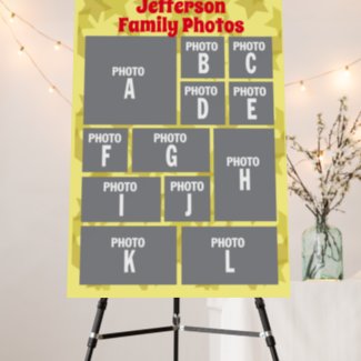 Family Reunion Photo Collage with your photos Foam Foam Board