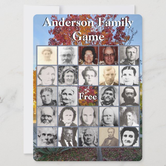 Family Reunion Photo Game Colorful Fall Tree (Front)