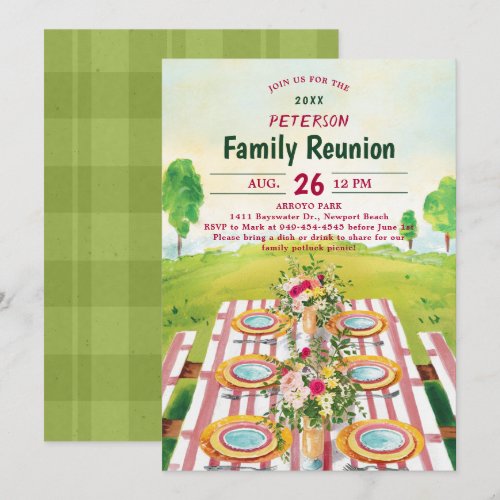 Family Reunion Picnic Summer Art Illustration
