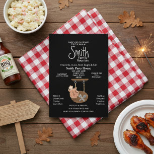Family Reunion Pig Roast Invitation