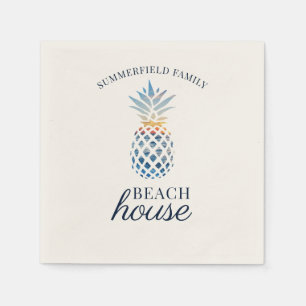 Family Reunion Pineapple Tropical Beach House Napkins