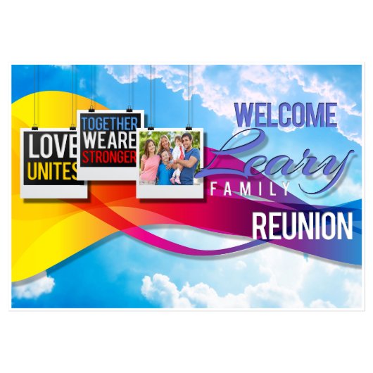 Family Reunion Polaroids Custom Photo Banner (Front)