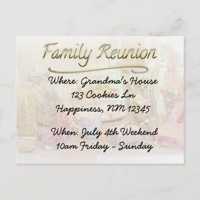 Family Reunion Post Card | Zazzle