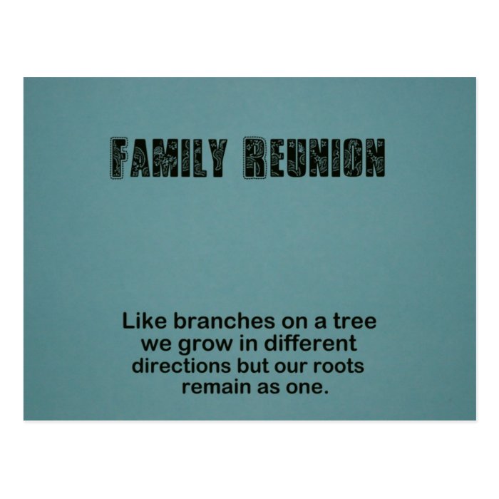 Family Reunion Postcard