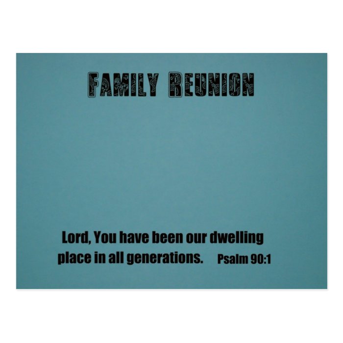 Family Reunion Postcard