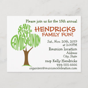 Family reunion postcard