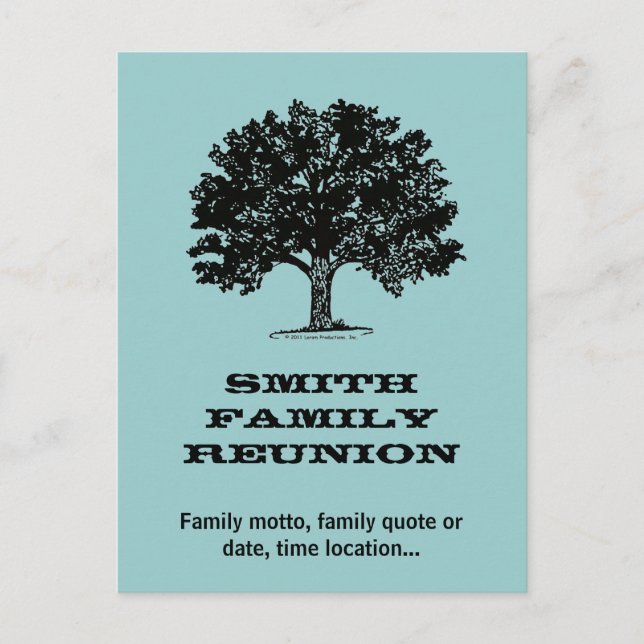 Family Reunion Postcard Invitation (Front)
