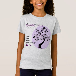 Family Reunion Purple Modern Art Tree Memento T-Shirt