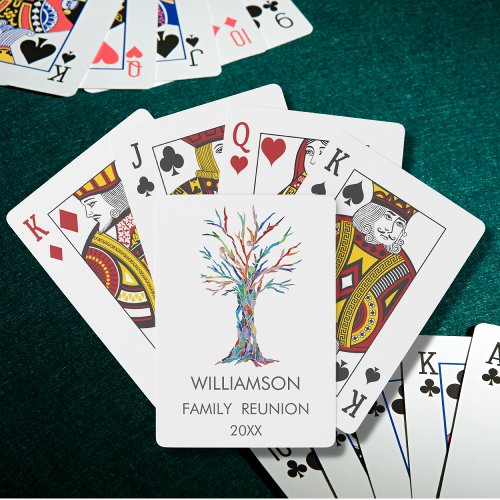 Family Reunion Rainbow Family Tree Poker Cards
