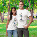 Family Reunion Rainbow Family Tree T-Shirt<br><div class="desc">There is a Family Reunion T-shirt for all the men of the family! These stylish T-shirts are decorated with a family tree in the colors of the rainbow. Customize them with your family name and the year. This unique design is a print of my Family Tree mosaic which was made...</div>