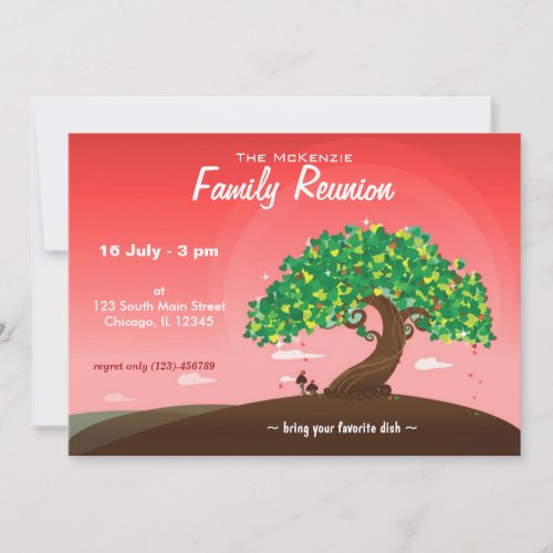 Family Reunion (Red) Custom Announcement