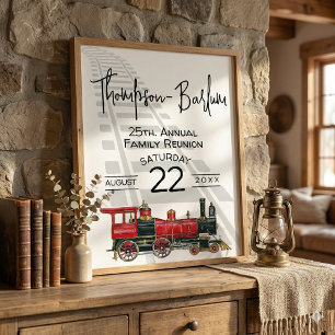 Family Reunion Red Train Poster