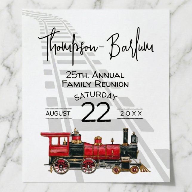 Family Reunion Red Train  Poster (Family Reunion Red Train Poster)