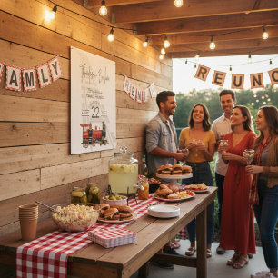 Family Reunion Red Train Poster