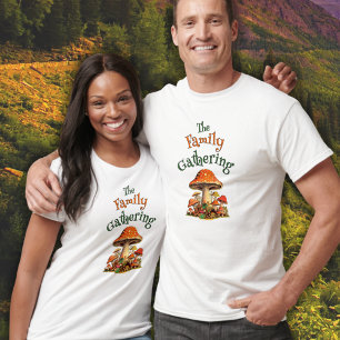 Family Reunion Retro Fun Mushrooms Personalizable T-Shirt