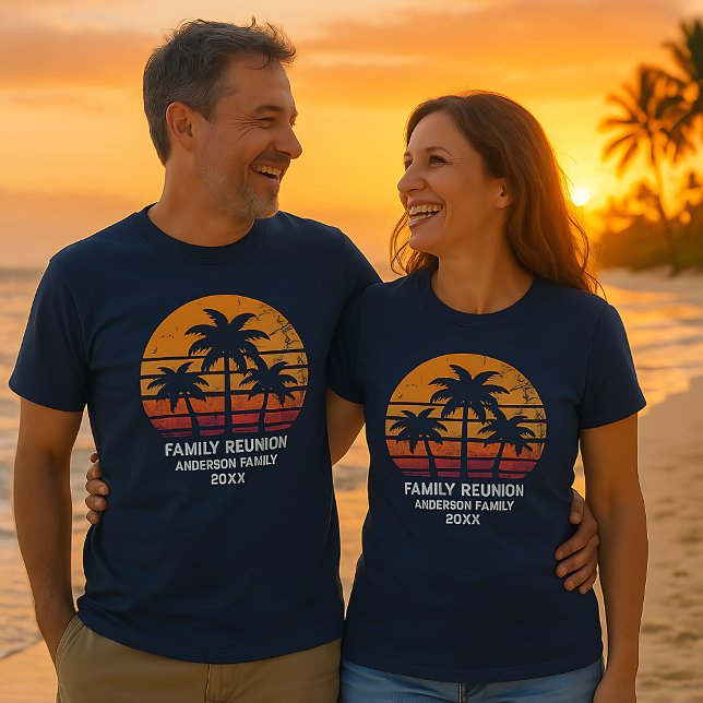 Family reunion Retro sunset matching summer  T-Shirt (Creator Uploaded)