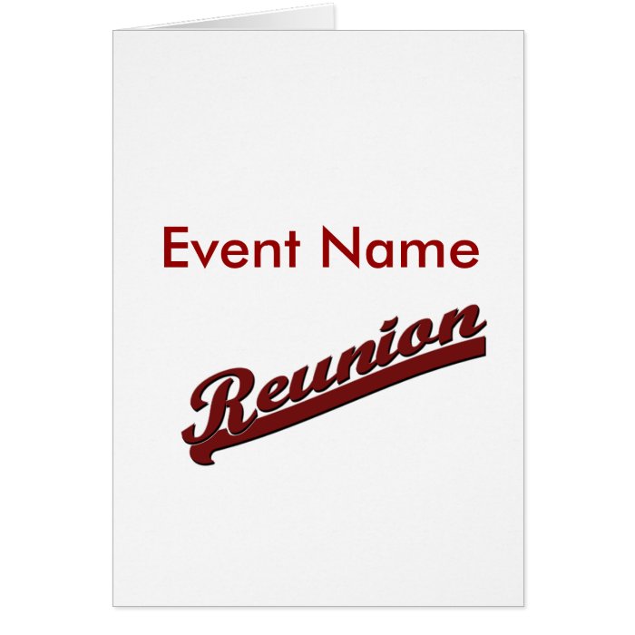 FAMILY REUNION  REUNION BANNER TEXT GREETING CARD