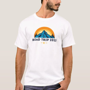 Family Reunion Road Trip 2023 Mountain Sunset T-Shirt