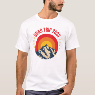Family Reunion Road Trip 2023 Mountain Sunset T-Shirt