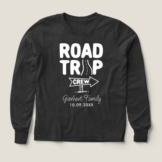 Family Reunion Road Trip Bold Typography Custom Tri-Blend Shirts (Design Front)