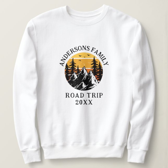 Family Reunion Road Trip Mountain Personalized  Sweatshirt (Design Front)