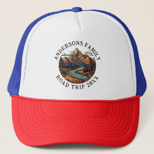 Family Reunion Road Trip Mountain Personalized Trucker Hat