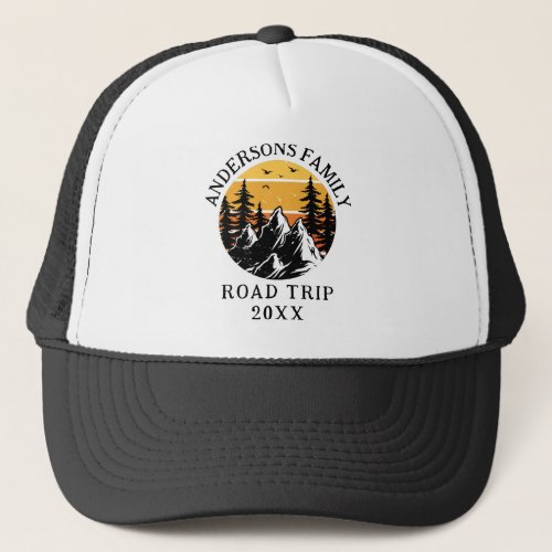 Family Reunion Road Trip Mountain Personalized  Trucker Hat