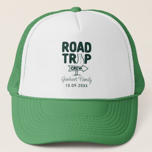 Family Reunion Road Trip Script Typography Custom Trucker Hat