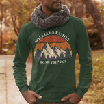 Family Reunion Road Trip Sunset Custom Long Sleeve T-Shirt<br><div class="desc">This cool retro sunset over rocky mountains in nature makes a great image for a set of customized t-shirts for a family reunion, road trip, or summer vacation. Commemorate your holiday week with matching tees for mom, dad, brother and sister. Just add your own last name and the year with...</div>
