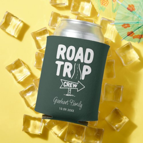 Family Reunion Road Trip Typography Custom Can Cooler