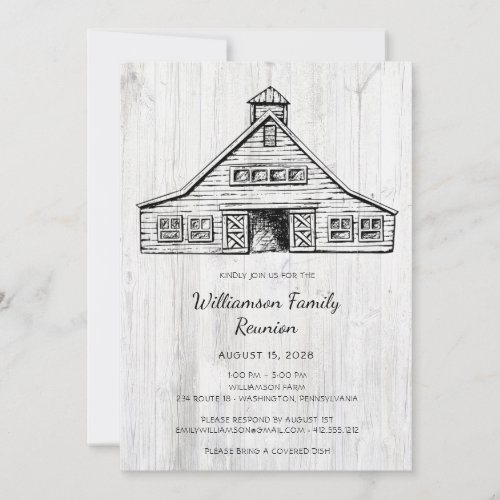 Family Reunion Rustic Country Barn 