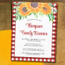 Family Reunion Rustic Floral Invitation Postcard