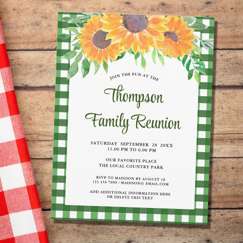 Family Reunion Rustic Invitation Postcard