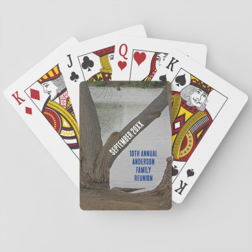 Family Reunion Rustic Lakehouse Annual Vacation Poker Cards