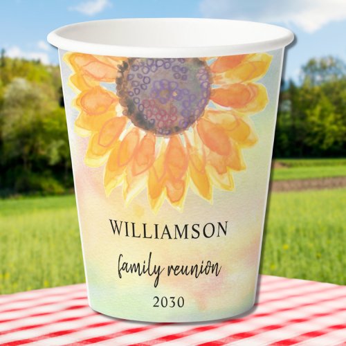 Family Reunion Rustic Paper Cups
