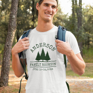 Family Reunion Rustic Pine Trees T-Shirt