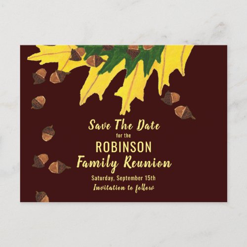 Family Reunion Save the Date Announcement Postcard