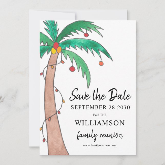  Family Reunion Save the Date Card (Front)