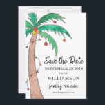 Family Reunion Save the Date Card<br><div class="desc">This Family Reunion Save the Date Card features a hand-painted decorated palm tree.
Easily customizable.
To edit further use the Design Tool to change the font,  font size,  or color.
Because we create our artwork you won't find this exact image from other designers.
Original Watercolor © Michele Davies.</div>