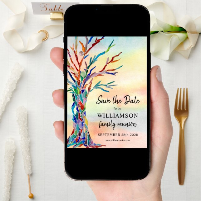 Family Reunion Save The Date Family Tree (Front Digital)
