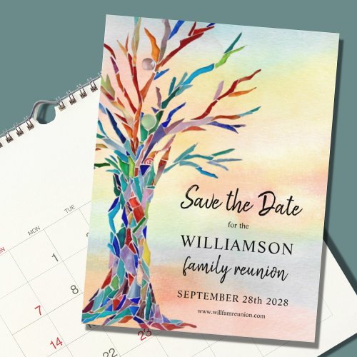 Family Reunion Save The Date Family Tree Invitation Postcard