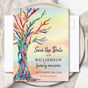 Family Reunion Save The Date Family Tree Invitation Postcard