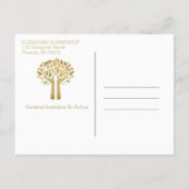 Family Reunion Save The Date Hands Up Tree Leaves Announcement Postcard (Back)