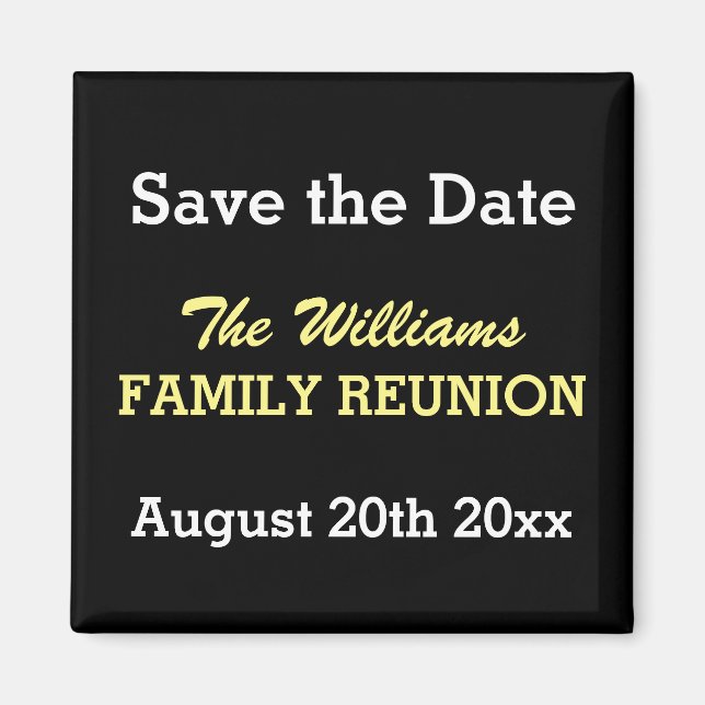 Family reunion Save the date magnets (Front)