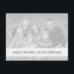 Family reunion Save the date photo postcards<br><div class="desc">Family reunion Save the date photo postcards. Create your own card with family picture. Upload your image or design to this template. Cute post cards for family get together,  gathering,  meeting,  bbq,  party,  dinner etc. Personalizable template with modern typography.</div>