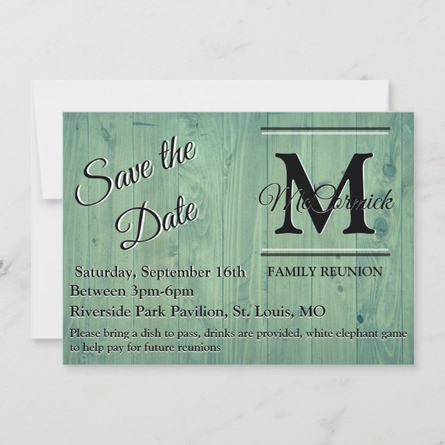 Family Reunion Save the Date Template Announcement (Front)