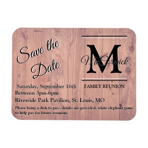 Family Reunion Save the Date Template Announcement Magnet